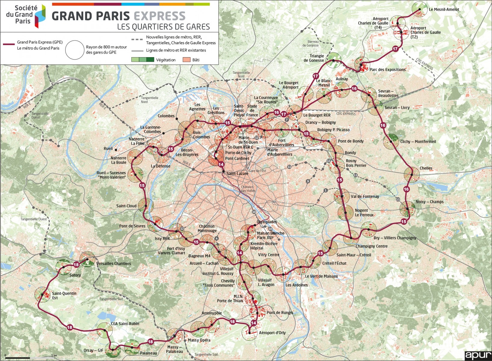 Grand Paris Express, les quartiers de gares © Société du Grand Paris / Apur