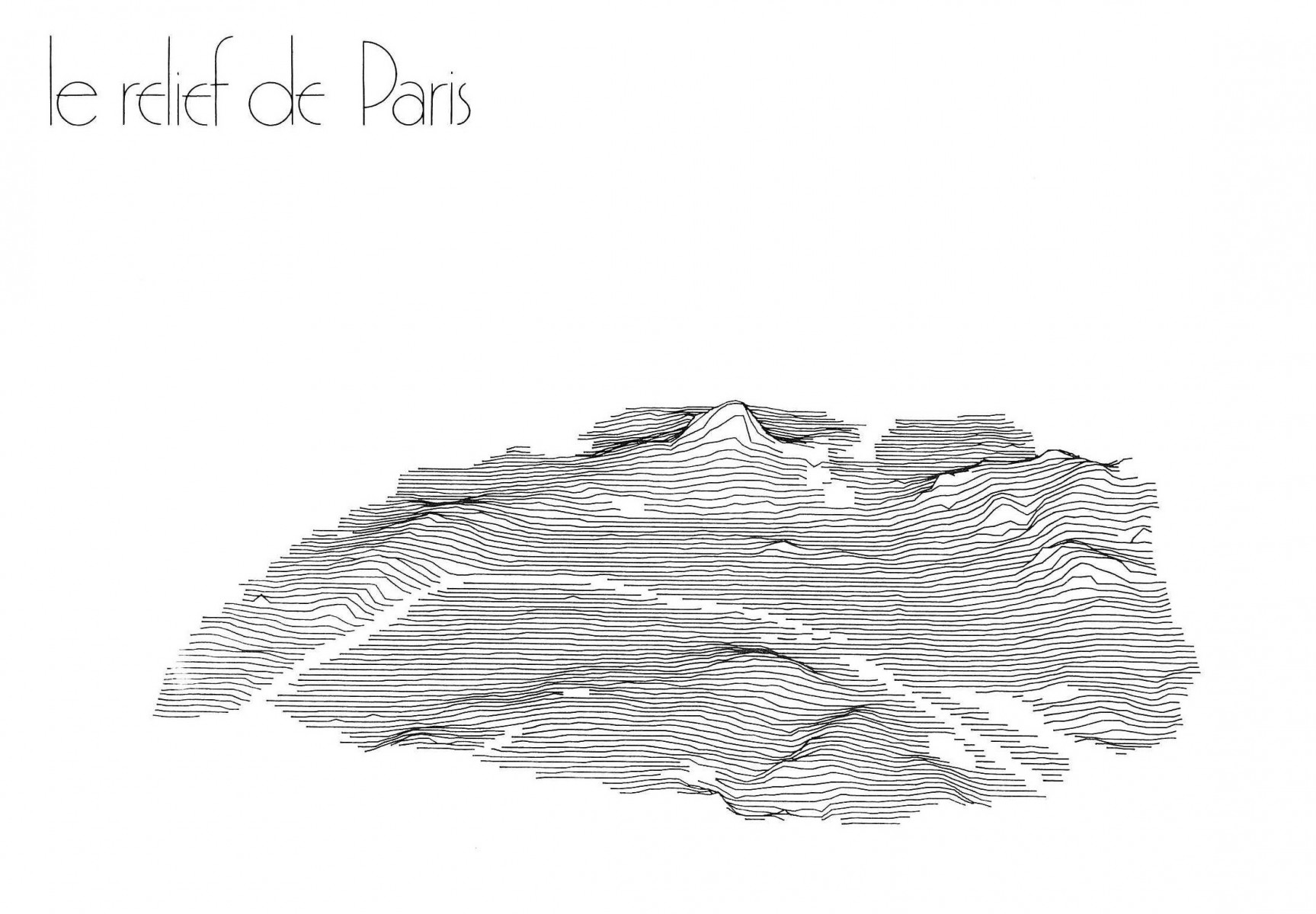 Le relief de Paris © Apur
