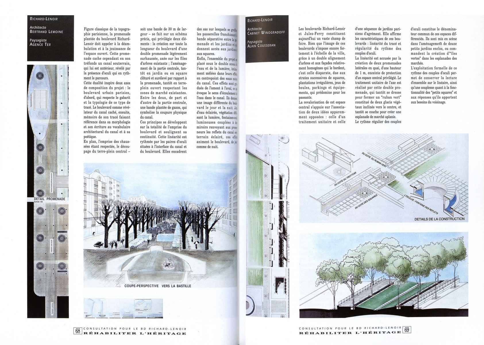 Consultation boulevard Richard Lenoir, architectes : Bertrand Lemoine et Cabinet Winogradoff